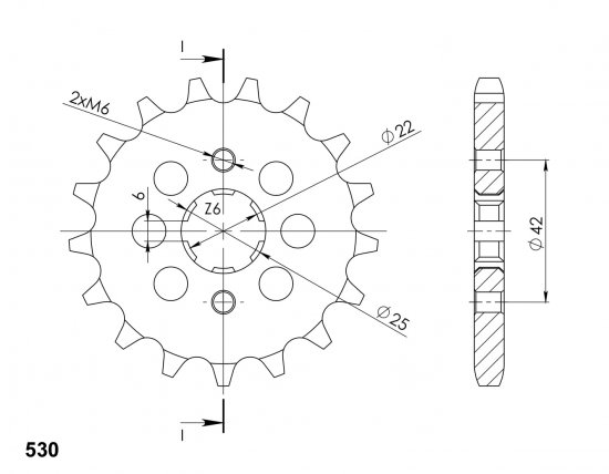 Pinion fata SUPERSPROX CST-278:16 16T, 530