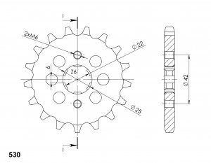 Pinion fata SUPERSPROX CST-278:16 16T, 530