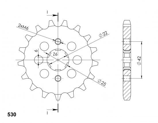 Pinion fata SUPERSPROX CST-278:17 17T, 530