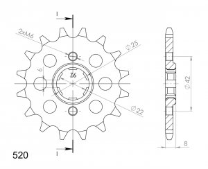 Pinion fata SUPERSPROX CST-281:13 13T, 520