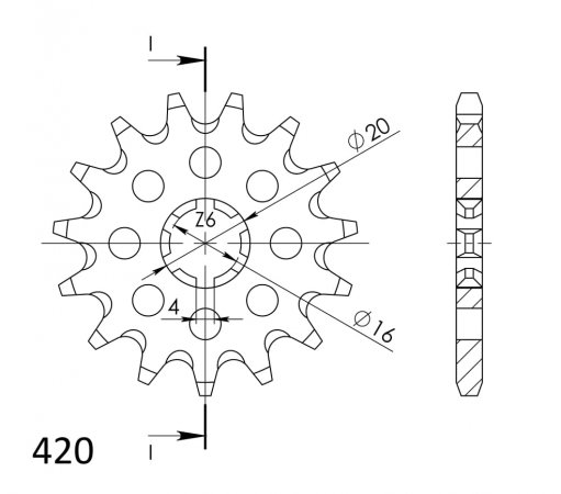 Pinion fata SUPERSPROX CST-546:12 12T, 420