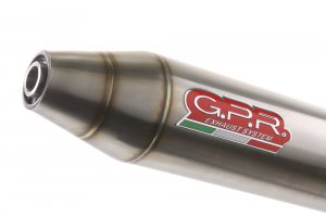 Slip-on exhaust GPR DEEPTONE Brushed Stainless steel including removable db killer and link pipe