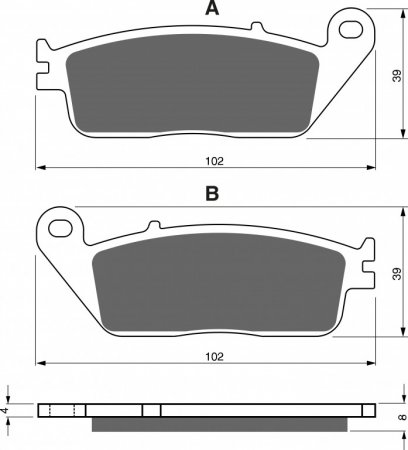 Placute de frana GOLDFREN 022 S3