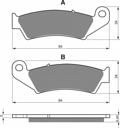 Placute de frana GOLDFREN 041 K5-LX