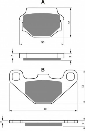 Placute de frana GOLDFREN 084 K5