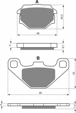 Placute de frana GOLDFREN 094 S3