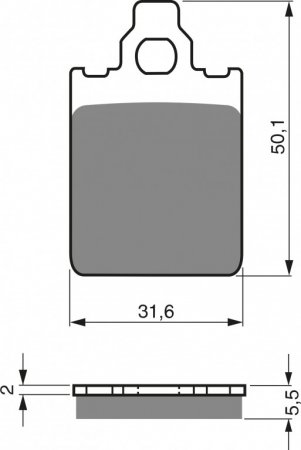 Placute de frana GOLDFREN 118 S3