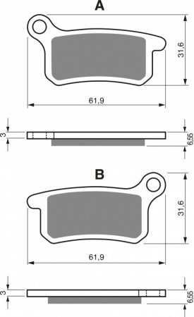 Placute de frana GOLDFREN 185 S3