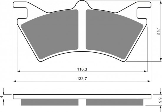 Placute de frana GOLDFREN 208 K5