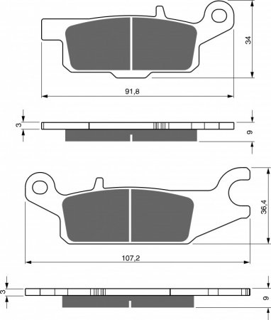 Placute de frana GOLDFREN 255 S3