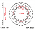 Foaie spate ALU JT JTA 1798-47BLK 47)T, nt((420 Negru