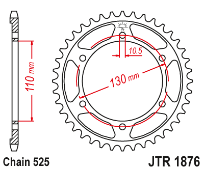 Foaie spate JT JTR 1876-47 47T, 525