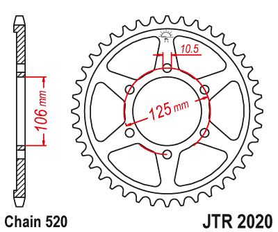 Foaie spate JT JTR 2020-51 51T, 520