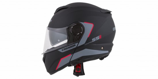 Casca integrala CASSIDA COMPRESS 2.0 REFRACTION matt black / grey / red S pentru YAMAHA MT-09