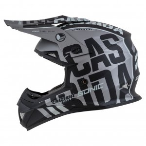 Casca motocros CASSIDA CROSS CUP SONIC matt grey /black XS