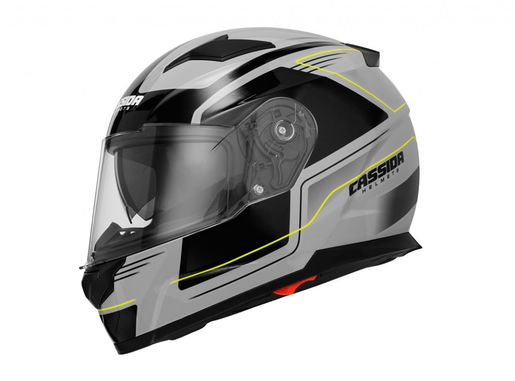 Casca integrala CASSIDA APEX FUSION grey/ black/ yellow fluo XS