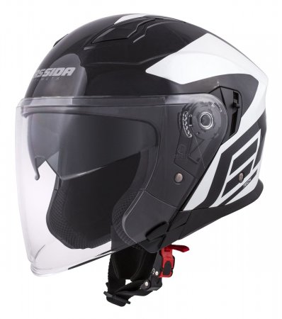 Jet helmet CASSIDA JET TECH CORSO black / white S pentru SUZUKI GSF 1250 Bandit