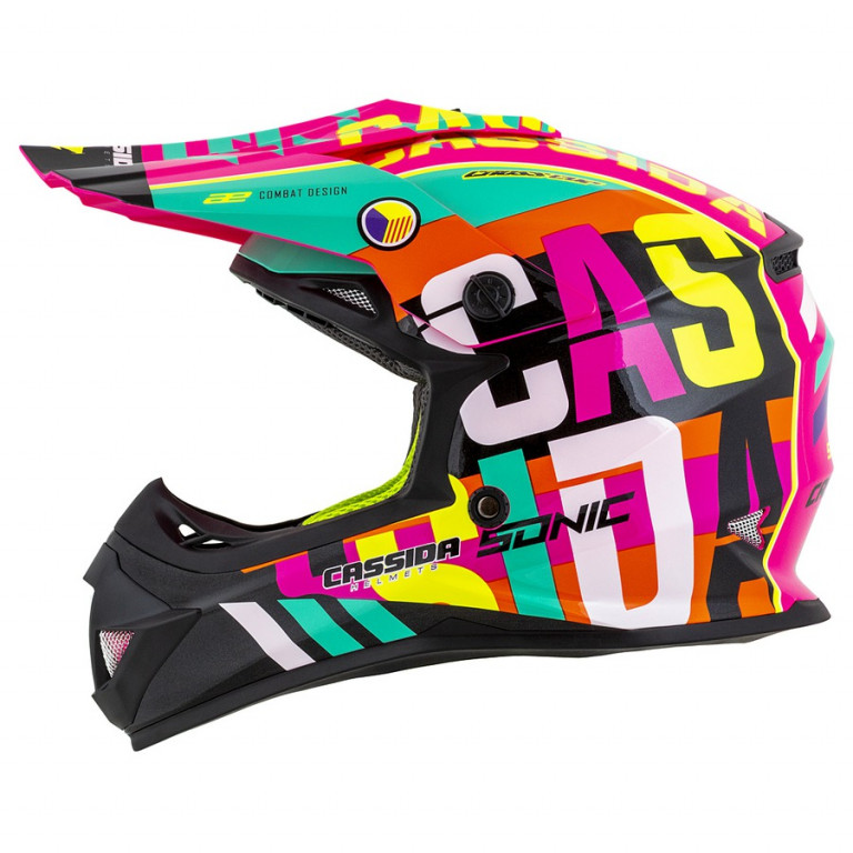 Casca motocros CASSIDA CROSS CUP SONIC JUNIOR multicolor