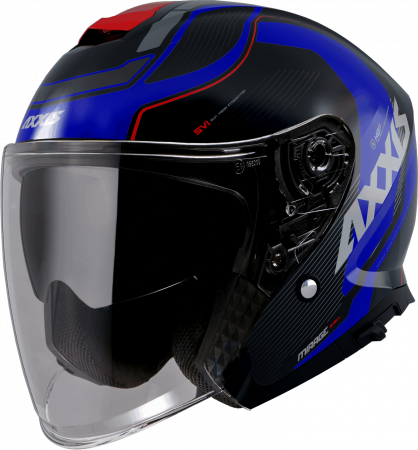 JET helmet AXXIS MIRAGE SV ABS village b7 matt blue XXL pentru APRILIA MX 50