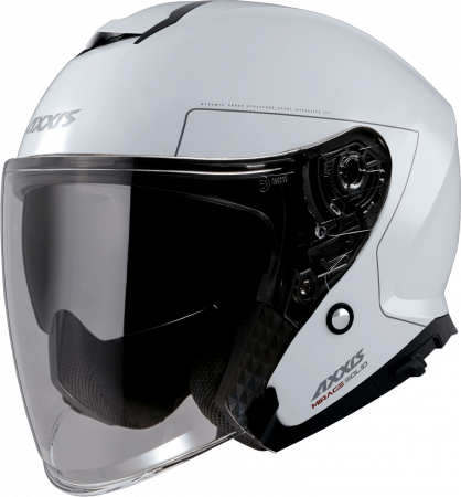 JET helmet AXXIS MIRAGE SV ABS solid white gloss L pentru APRILIA MX 50