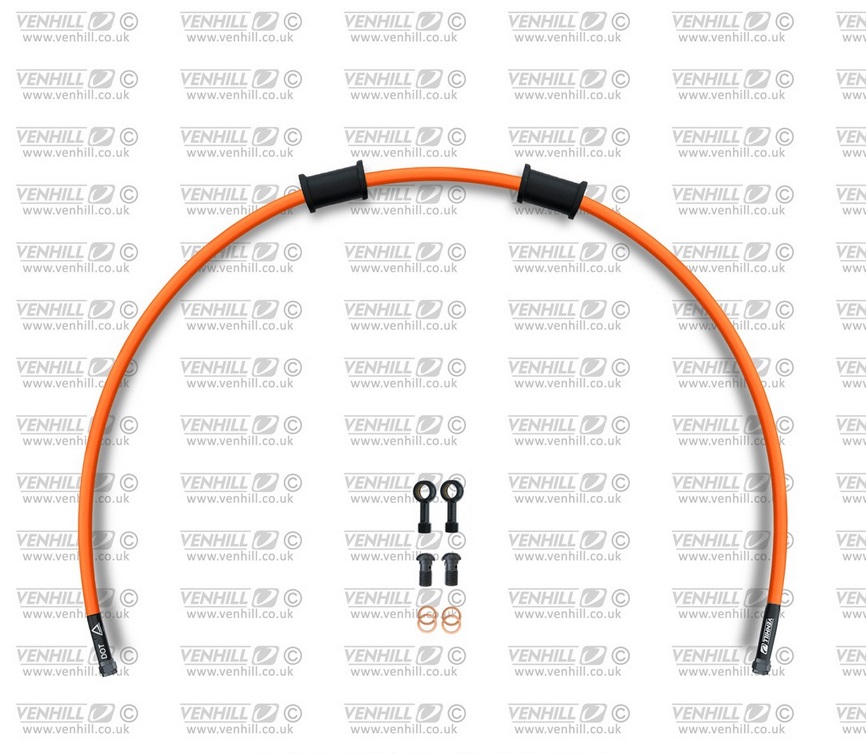 Kit conducta frana spate Venhill YAM-10005RB-OR POWERHOSEPLUS (1 conducta in kit) Orange hoses, black fittings