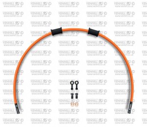 Kit conducta frana spate Venhill YAM-10005RB-OR POWERHOSEPLUS (1 conducta in kit) Orange hoses, black fittings