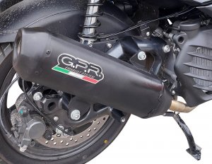 Slip-on exhaust GPR PENTAROAD Matte Black including removable db killer, link pipe and catalyst