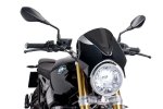 Windshield PUIG 7012F RETROVISION matt black dark smoke