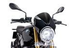 Windshield PUIG 7012N RETROVISION matt black Negru