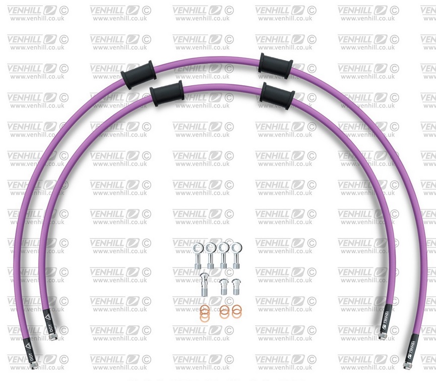 CROSSOVER Front brake hose kit Venhill SUZ-10021F-PU POWERHOSEPLUS (2 conducte in kit) Purple hoses, chromed fittings