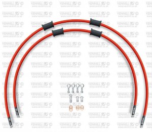 CROSSOVER Front brake hose kit Venhill SUZ-10021F-RD POWERHOSEPLUS (2 conducte in kit) Red hoses, chromed fittings