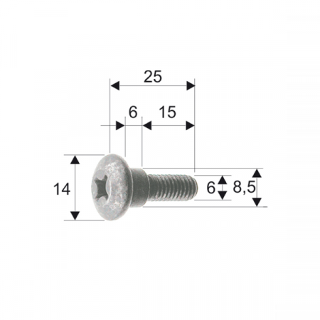 Bodywork screw RMS 121856101