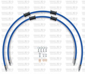 CROSSOVER Front brake hose kit Venhill SUZ-10021F-SB POWERHOSEPLUS (2 conducte in kit) Solid blue hoses, chromed fittings