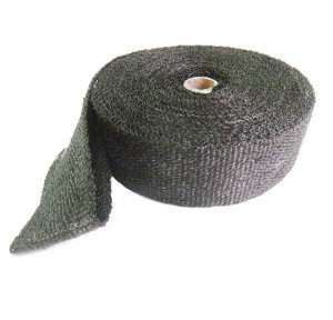 Fiberglass exhaust wrap MOTION STUFF (1x50mm, 15m) Negru