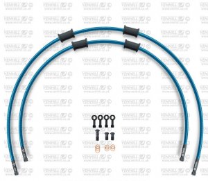 CROSSOVER Front brake hose kit Venhill SUZ-10021FB-TB POWERHOSEPLUS (2 conducte in kit) Translucent blue hoses, black fittings