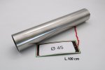Inox tube Aii 304 Tig GPR ES.202 Brushed Stainless steel L.100cm D.45mm x 1mm