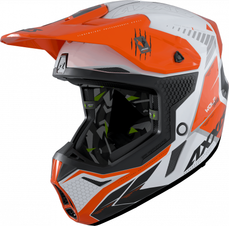 MX helmet AXXIS WOLF ABS star track a4 gloss fluor orange XXL pentru BMW R 1150 R Rockster