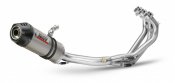 Full exhaust system 3x1 MIVV Y.054.L4C OVAL Titanium / Carbon cap