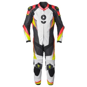 1 piece Leather Suit GMS GRC-1 black-yellow-red 48H