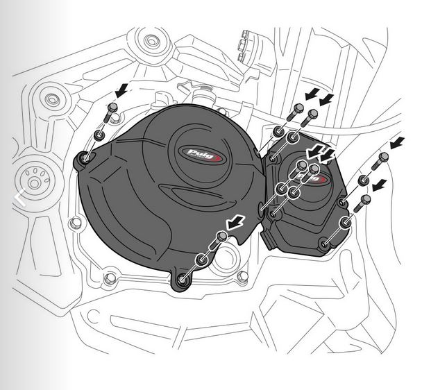 Engine protective covers PUIG Negru included right, left and alternator  caps - Motocicleta / HONDA / 650 / CB 650 R, RA - Catalog - Romania -  Motopoint Pontic S.R.L.